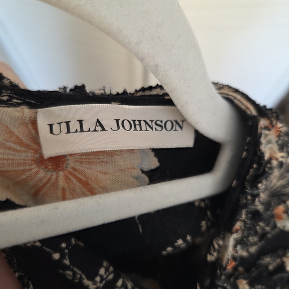 Ulla Johnson Black Floral Blouse with Peach Accents - Picture 4 of 4